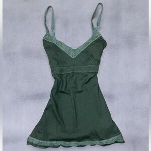 Vintage 2000’s Abercrombie & Fitch green babydoll tank